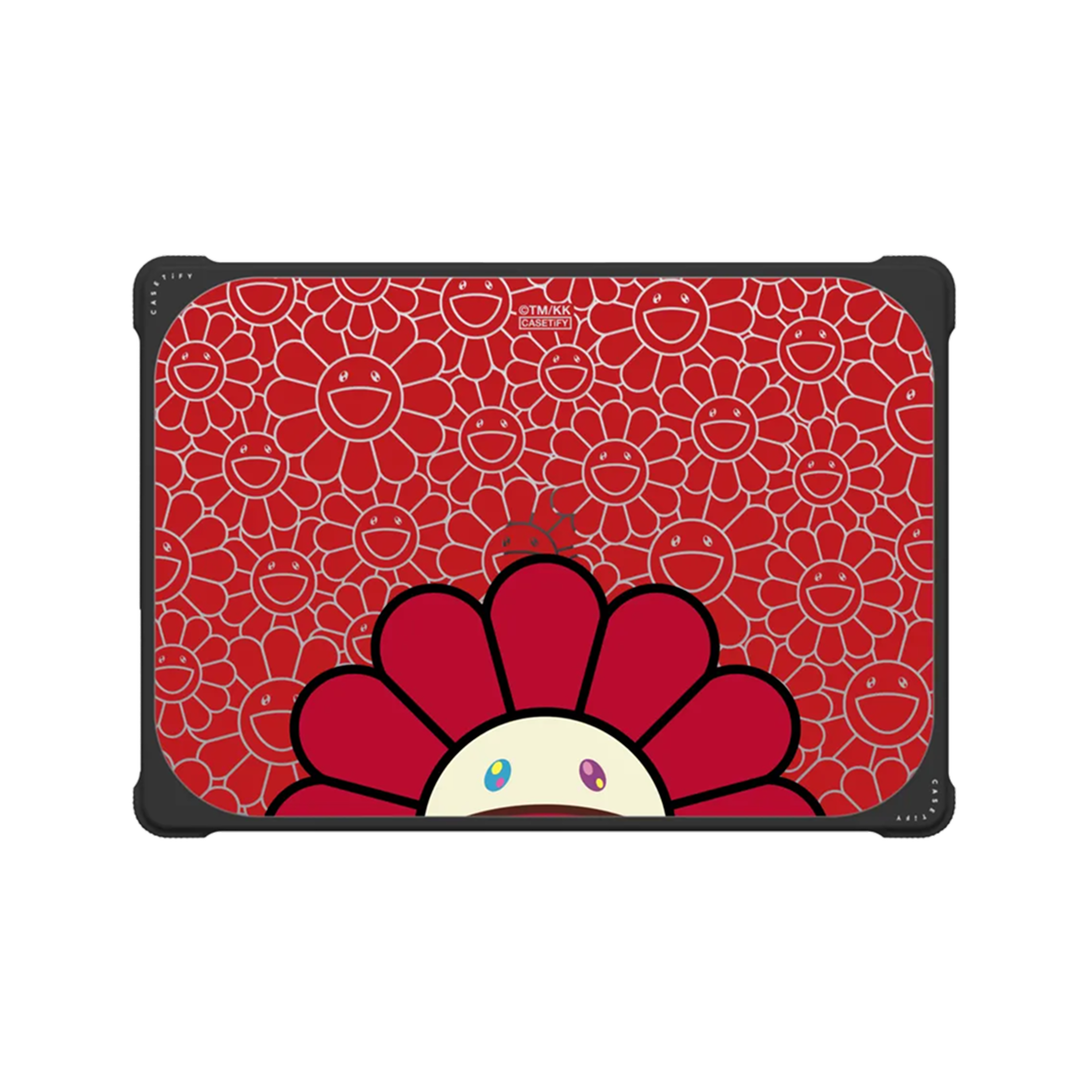 케이스티파이 x 무라카미 타카시 스마일 레드 맥북 바운스 케이스 블랙(Casetify x Murakami Takashi Smile Red MacBook Bounce Case Black)