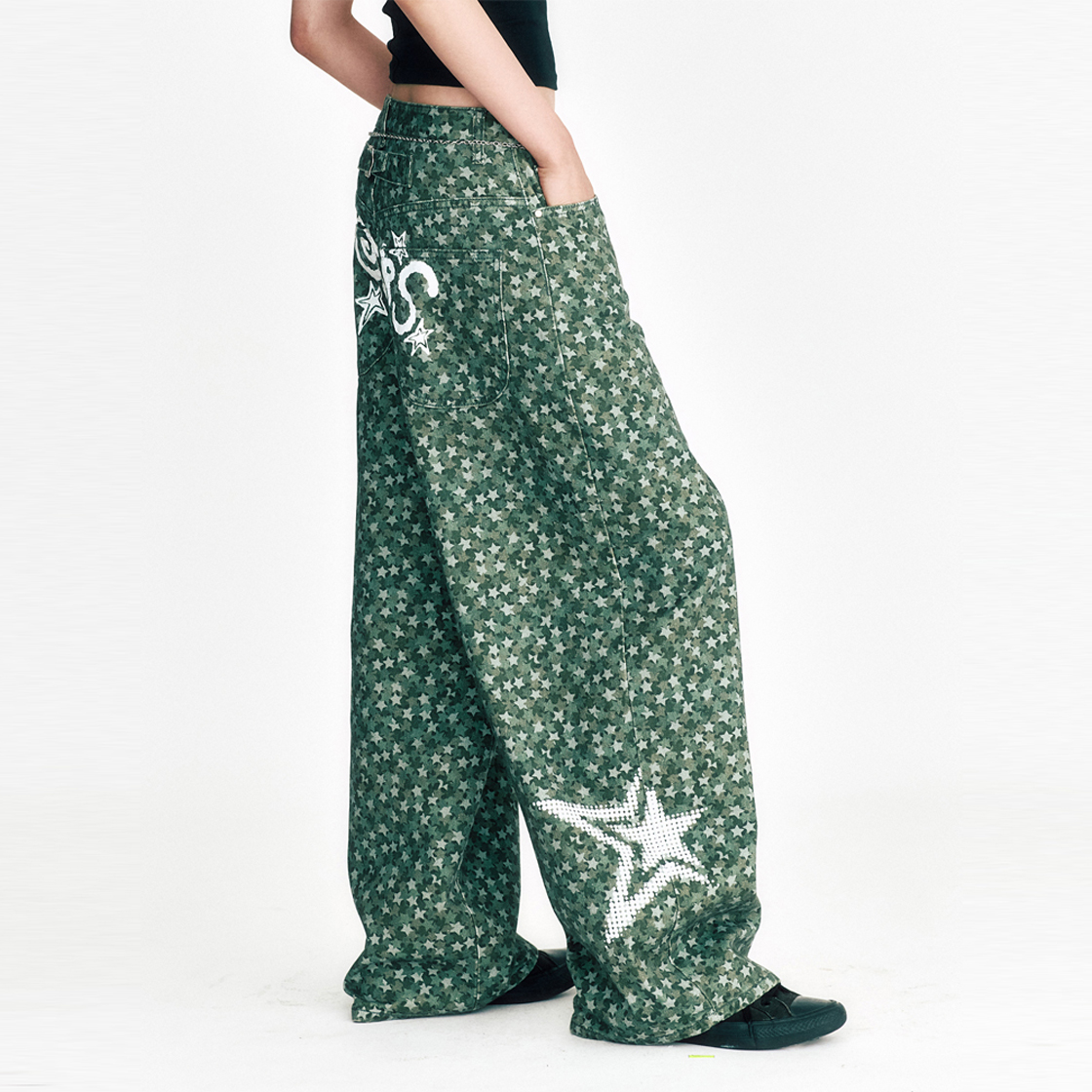 쎄르페 스타 카모 코튼팬츠 카키(SSERPE Stars Camouflage Cotton Pants Khaki) - 3