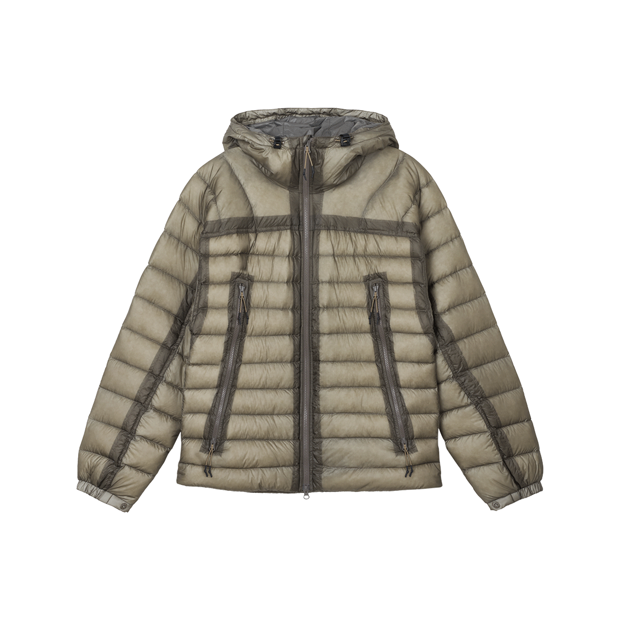 [KREAM 단독] 언어펙티드 X 크림 후디드 라이트 다운 점퍼 샌드 - 25FW([KREAM 단독] Unaffected X KREAM Hooded Light Down Jumper Sand - 25FW)