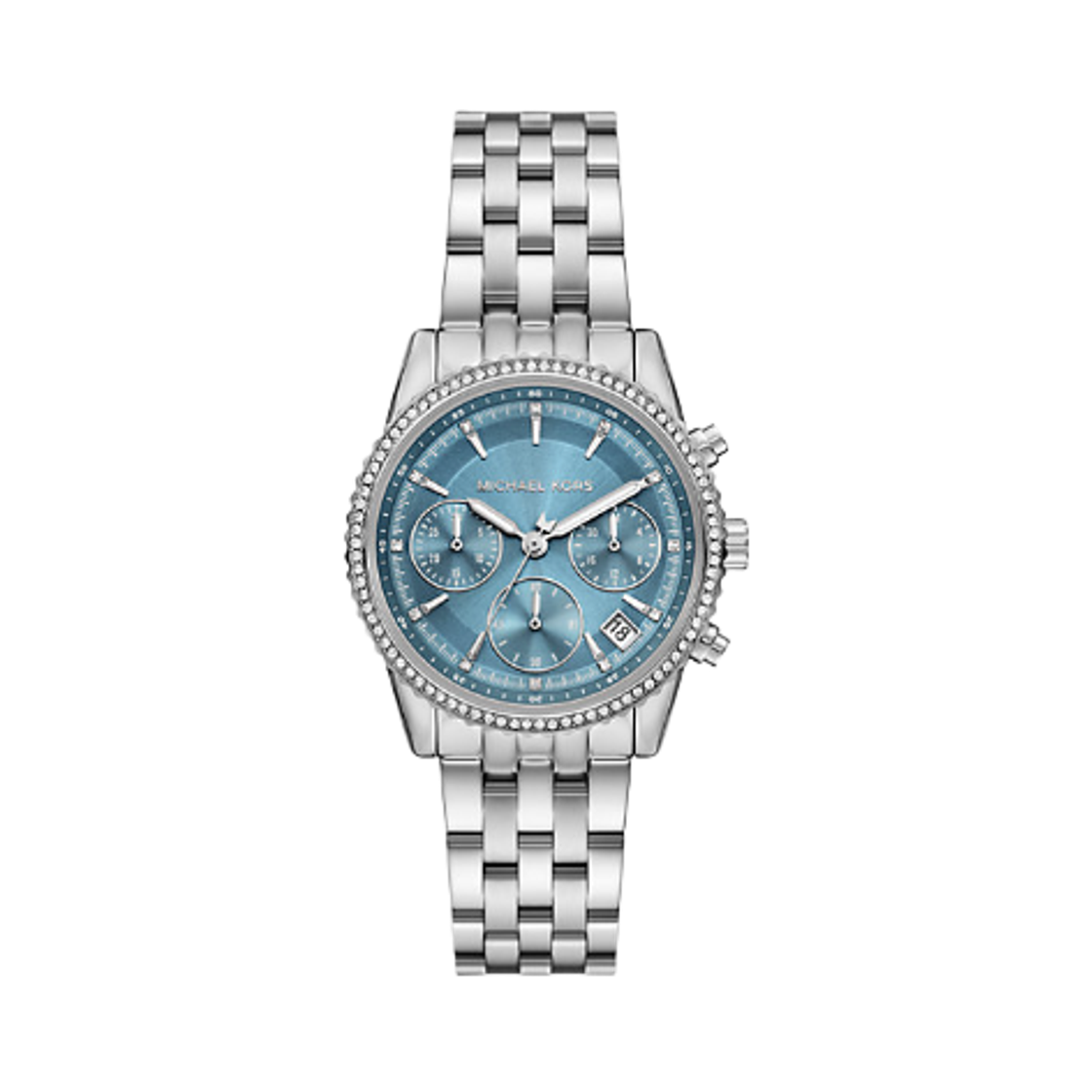 MK7539 (W) Michael Kors Mini Bryant Quartz Chronograph 35mm Watch Stainless Steel Silver