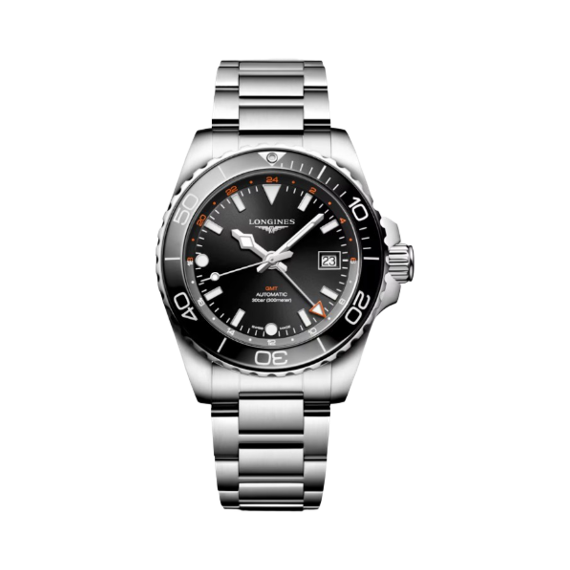 론진 하이드로콘퀘스트 오토매틱 41mm 스테인리스 스틸 세라믹 선레이 블랙(Longines Hydroconquest Automatic 41mm Stainless Steel Ceramic Sunray Black)
