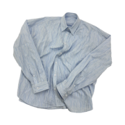 Nonnod Flexible String Tucked Stripe Shirt Sky Blue