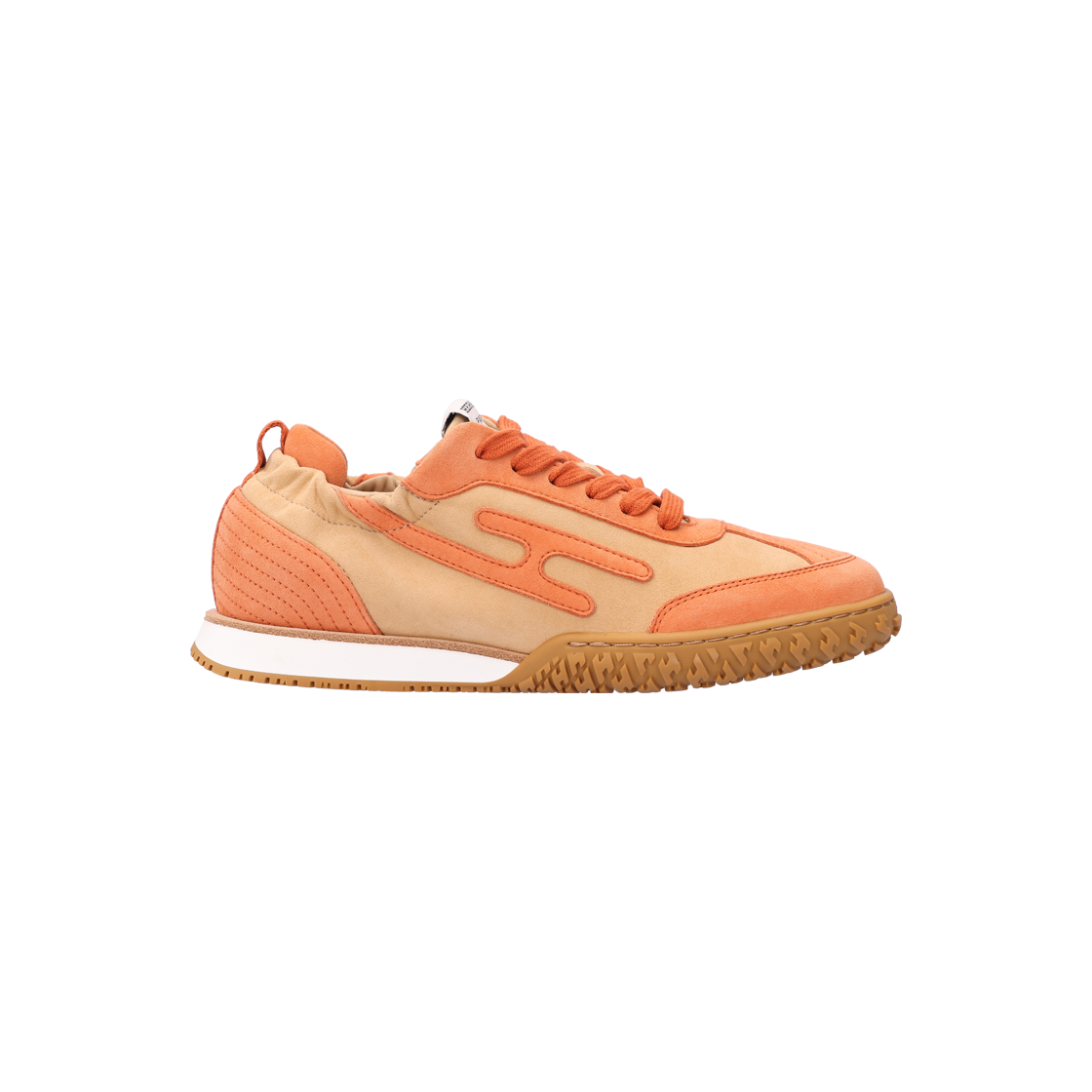 ITAFMGDC8BI7 Hermes Jet Sneakers in Suede Goat Skin Beige Natura Orange Size 35.5