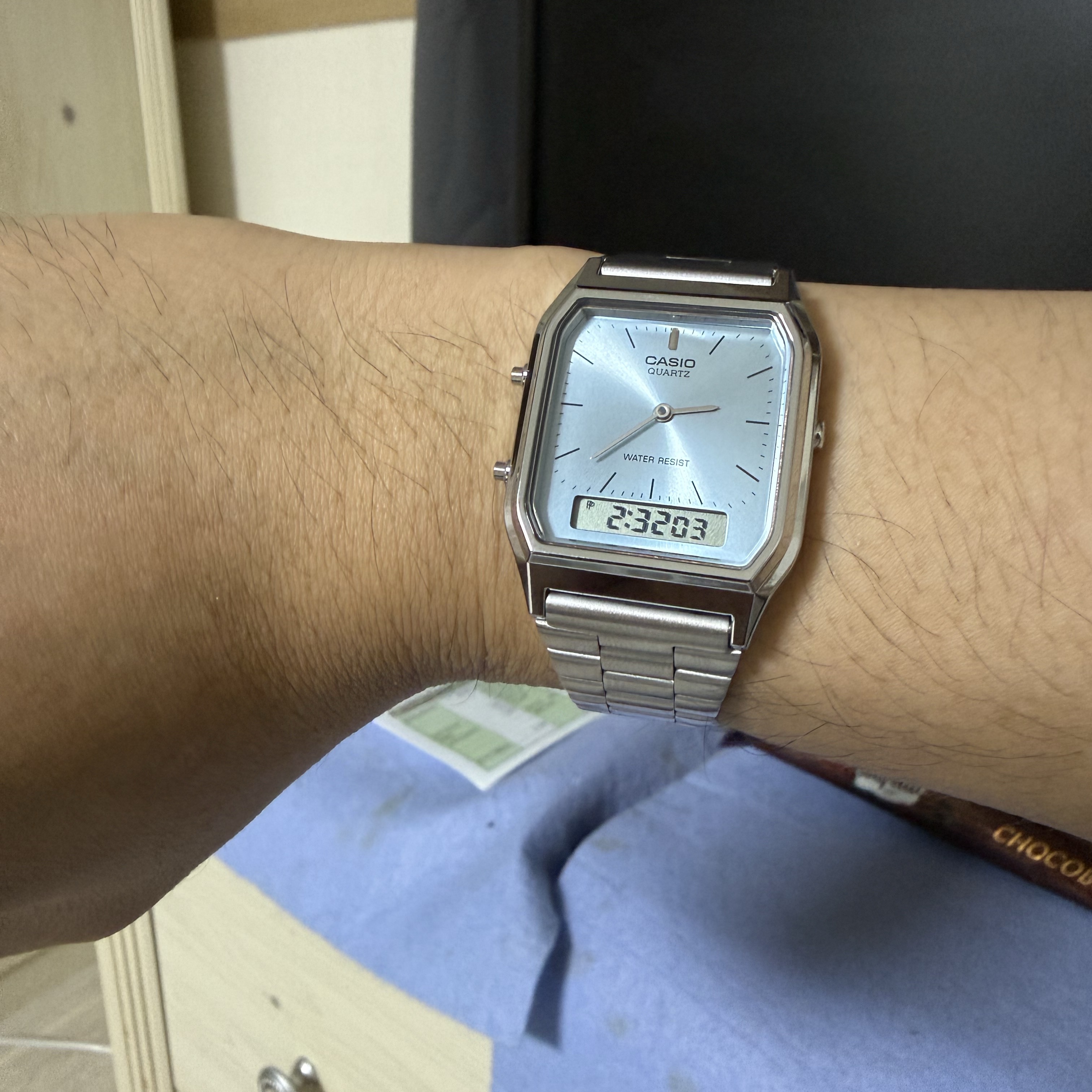 Casio AQ-230A-2A1MQY 착용 스타일