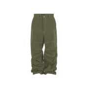 Undermycar 25FW Stitched Wide Cargo Pants Olive