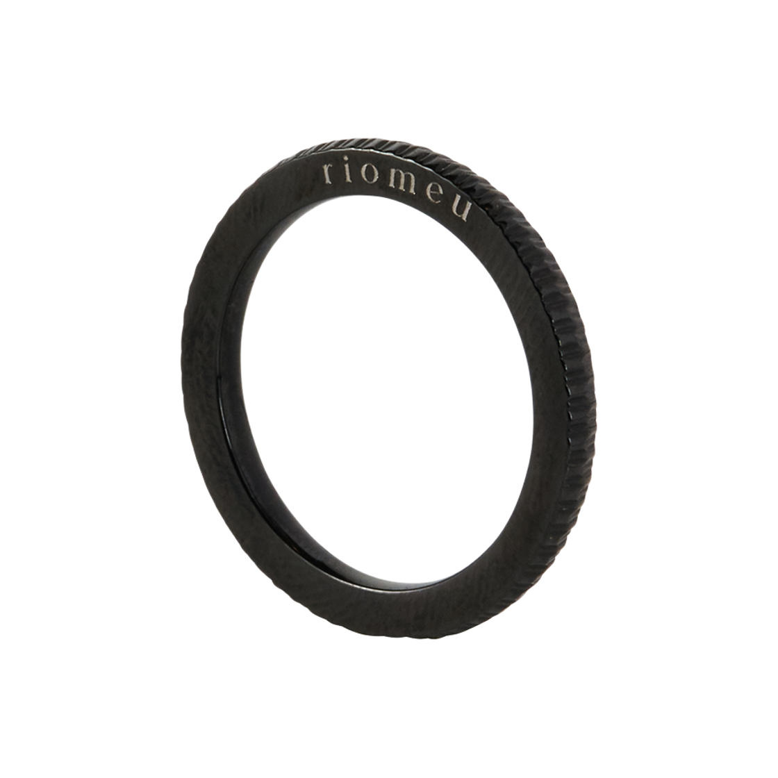 리오므 스트라이프 스틸 반지 블랙(Riomeu Stripe Steel Ring Black)