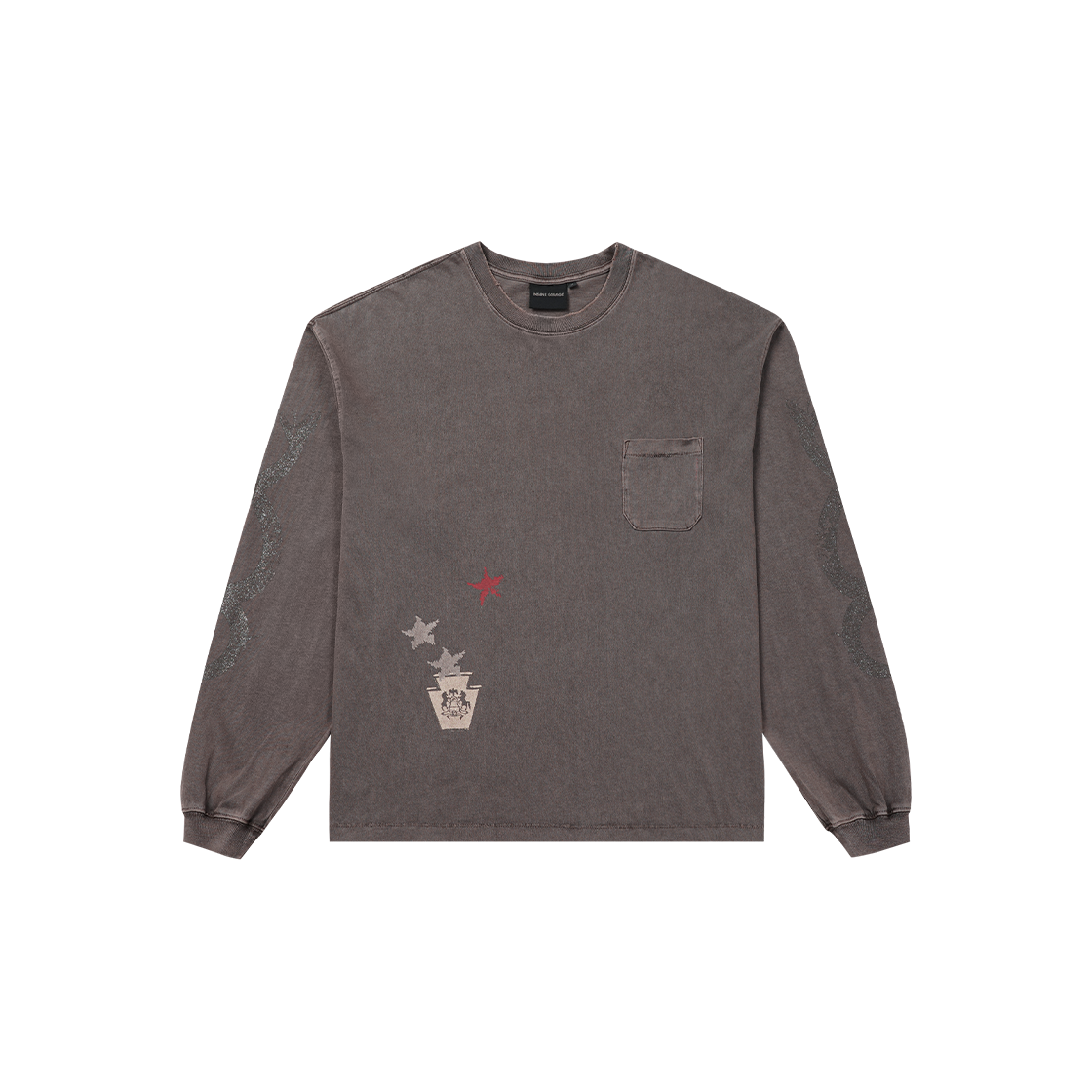 인세인개러지 인세인 스네이크 그래픽 롱 슬리브 - 브라운