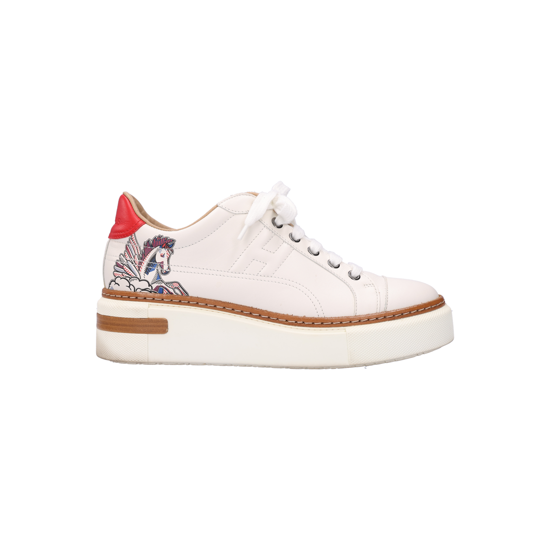 ITTG56IFVITI Hermes Pegasus Polo Sneakers 37