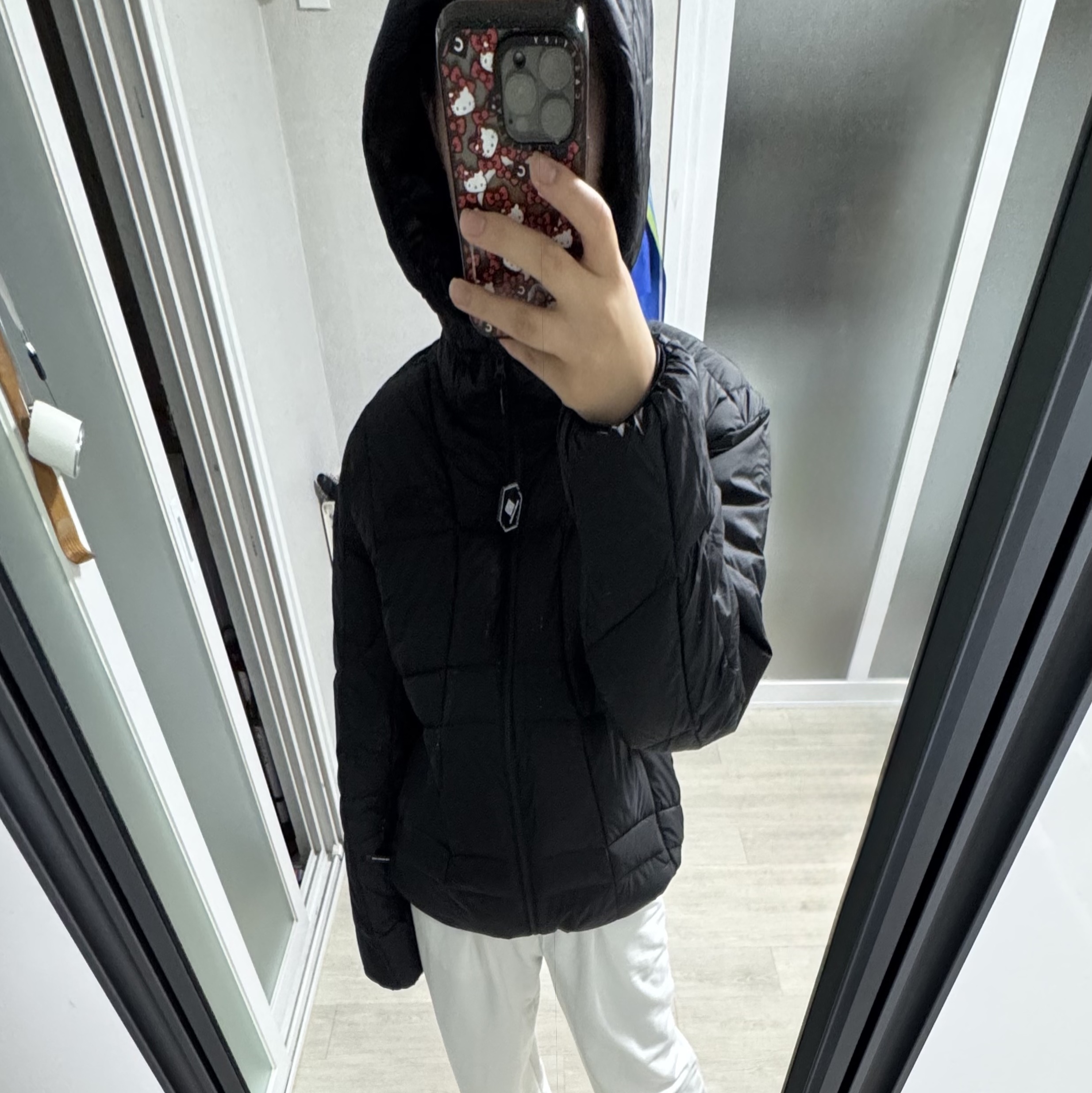 The North Face Wave LT On Jacket Black -25FW 착용 스타일 - 2