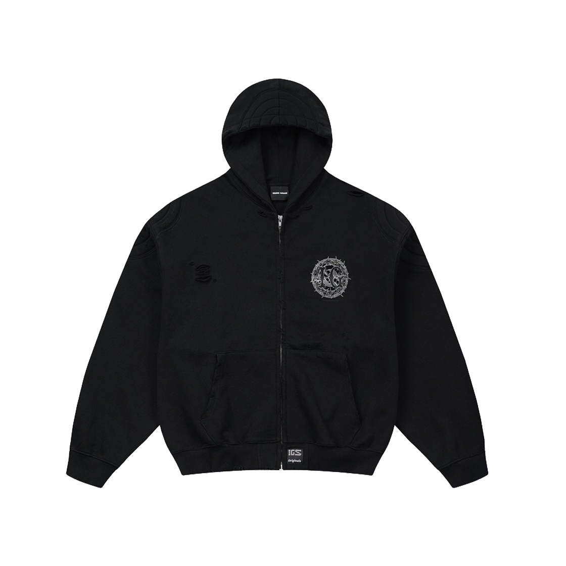 인세인개러지 인세인 팬서 스크래치 집 프론트 후디 - 블랙(INSANE GARAGE Insane Panther Scratch Zip Front Hoodie_Black)