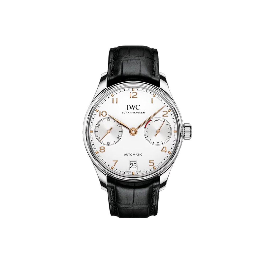 ITB7W6RPU3UC IWC Portuguese Dual Counter 42.3 IW500704 White Arabic Dial No. 6678