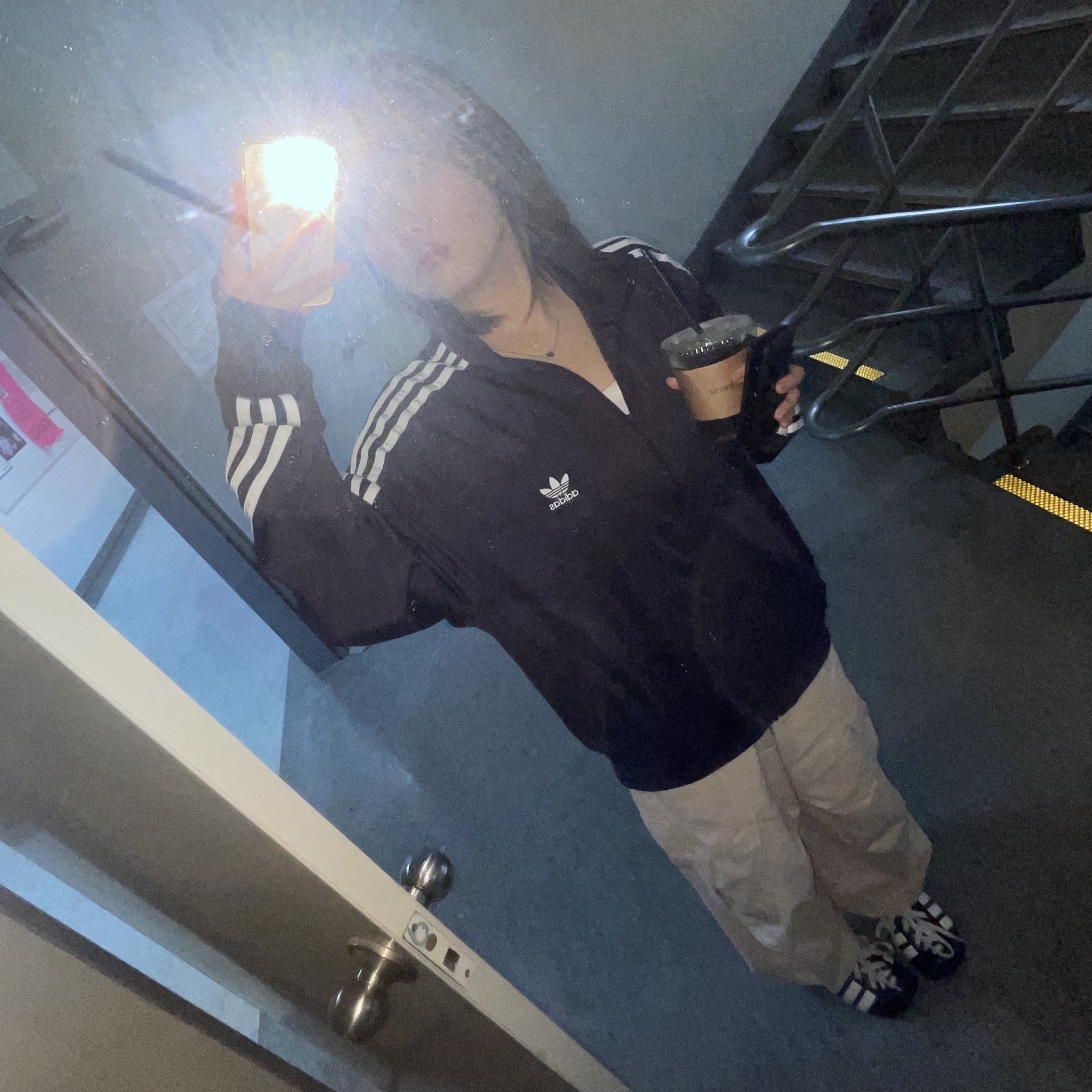 Adidas Adicolor Classic Firebird Track Top Aurora Black - KR Sizing 착용 스타일