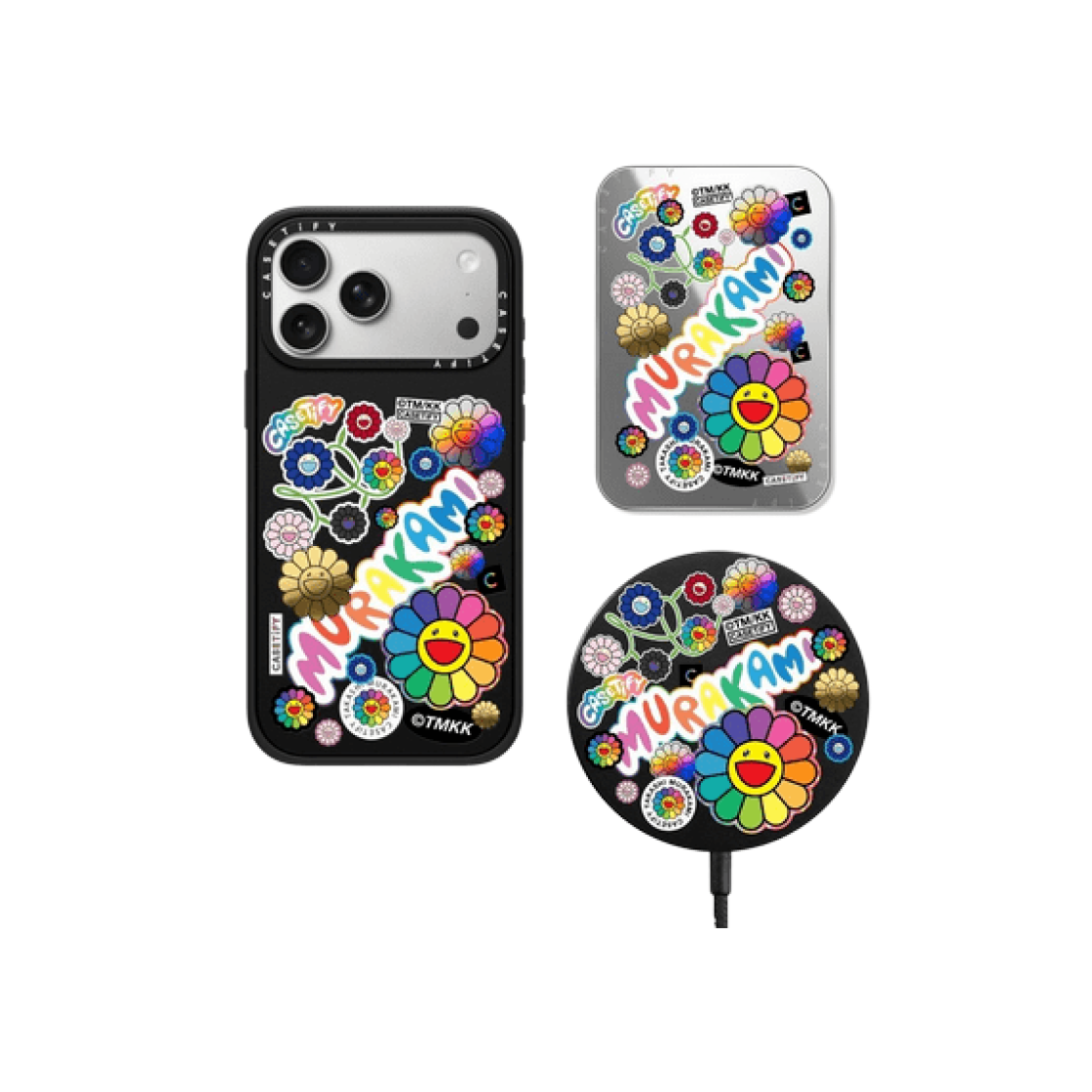 케이스티파이 x 무라카미 타카시 아이폰 플라워 스티커매니아 (3개 세트)(Casetify x Murakami Takashi iPhone Flowers Stickermania (Set of 3)) - 1