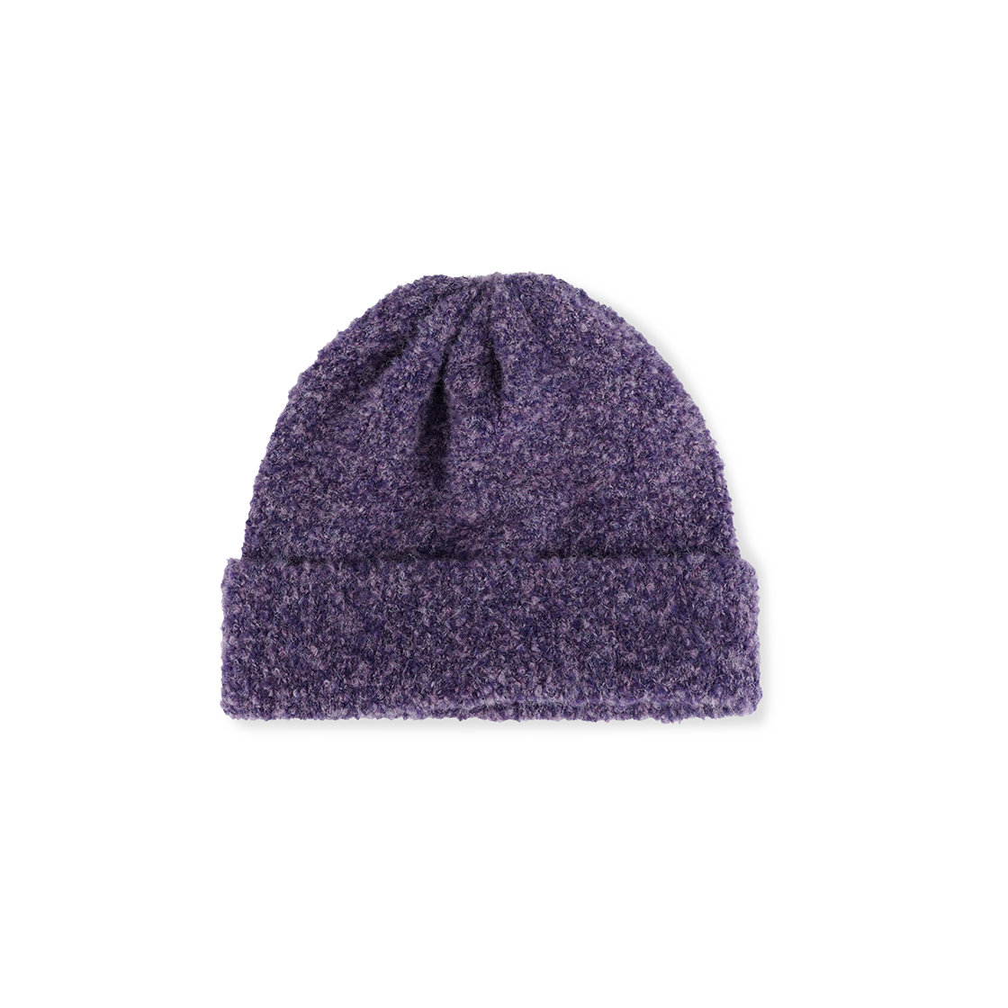 YS253KHWBE05PUR YESEYESEE Y.E.S. Boucle Beanie Purple