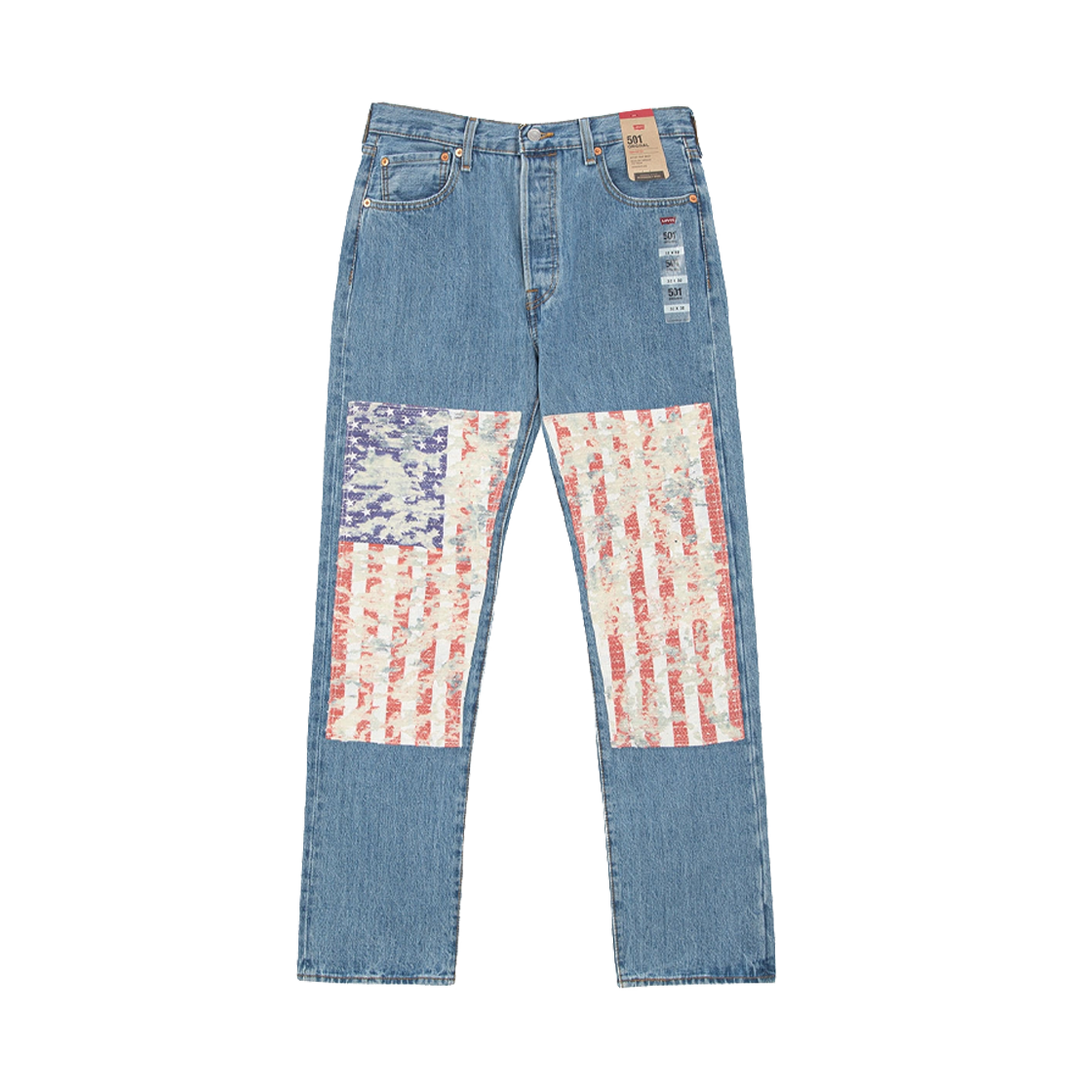 IGLEVIS2 INSANE GARAGE Us Flag Embroidered Levi'S 501_Indigo