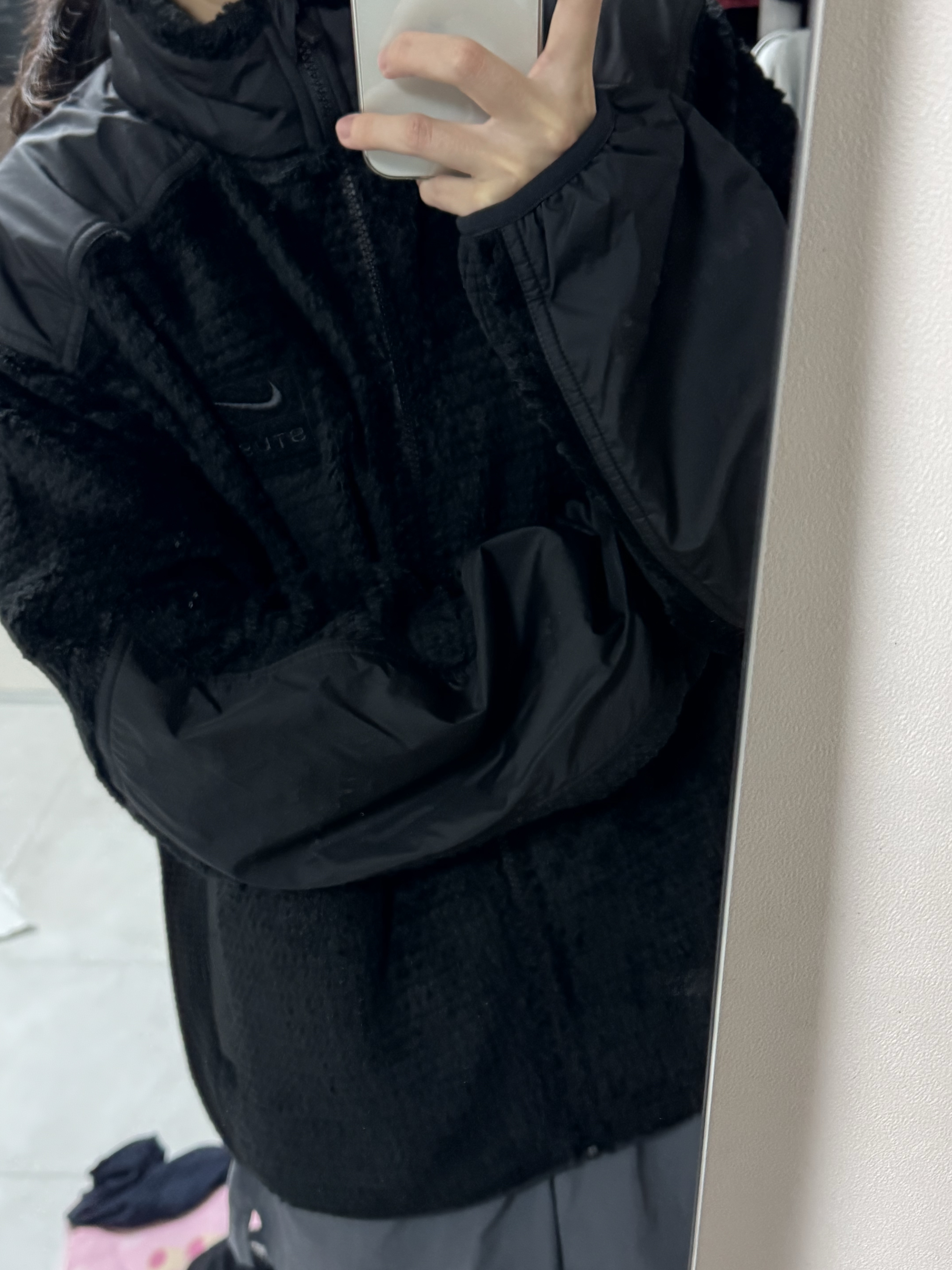 Nike x Stussy Full Zip Fleece Black (HQ8524-010) 착용 스타일 - 3