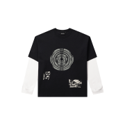 INSANE GARAGE Insane Pentagram Layered Long Slv_Washed Black