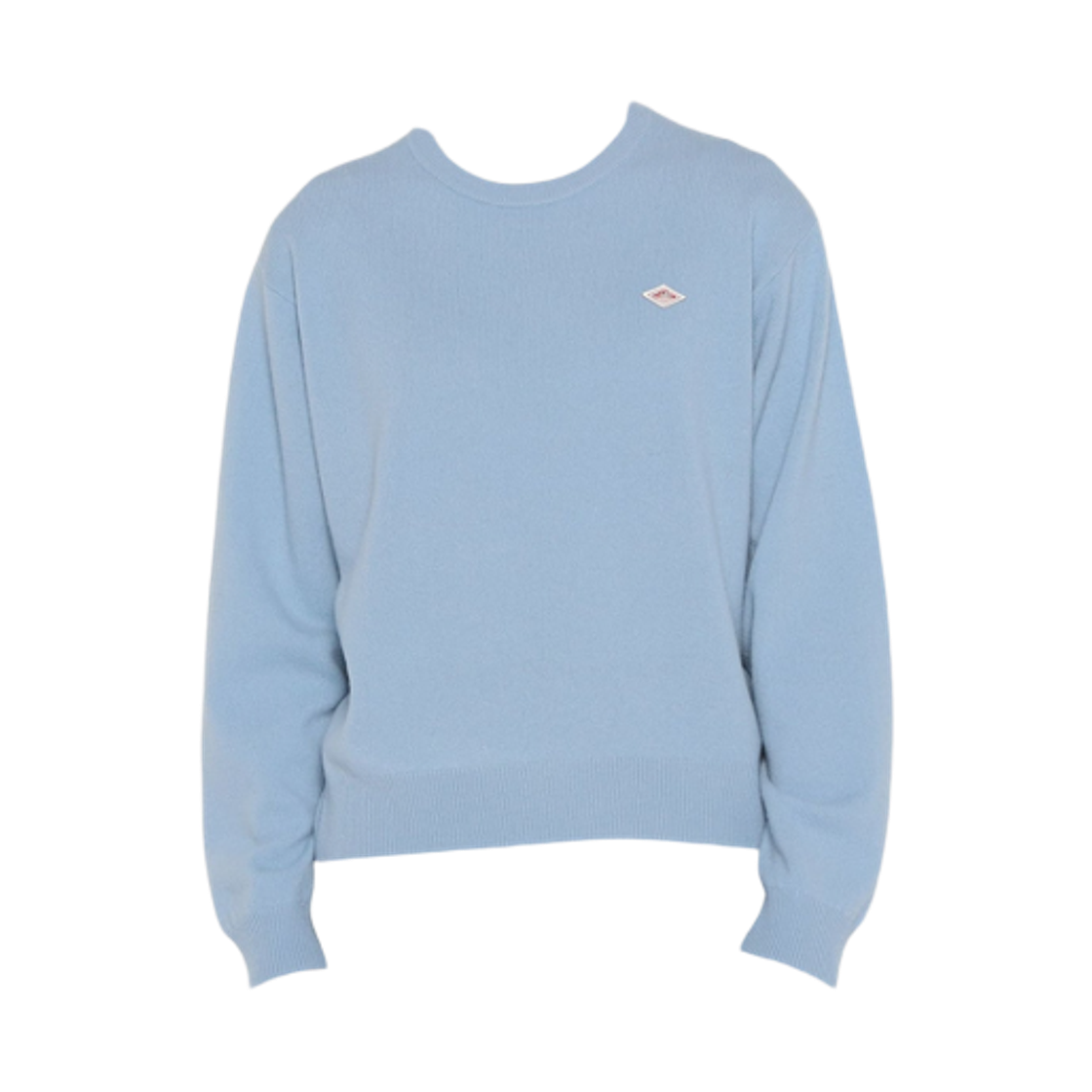 (W) 단톤 램스울 크루넥 니트 풀오버 페일 블루((W) Danton Lambswool Crewneck Knit Pullover Pale Blue)