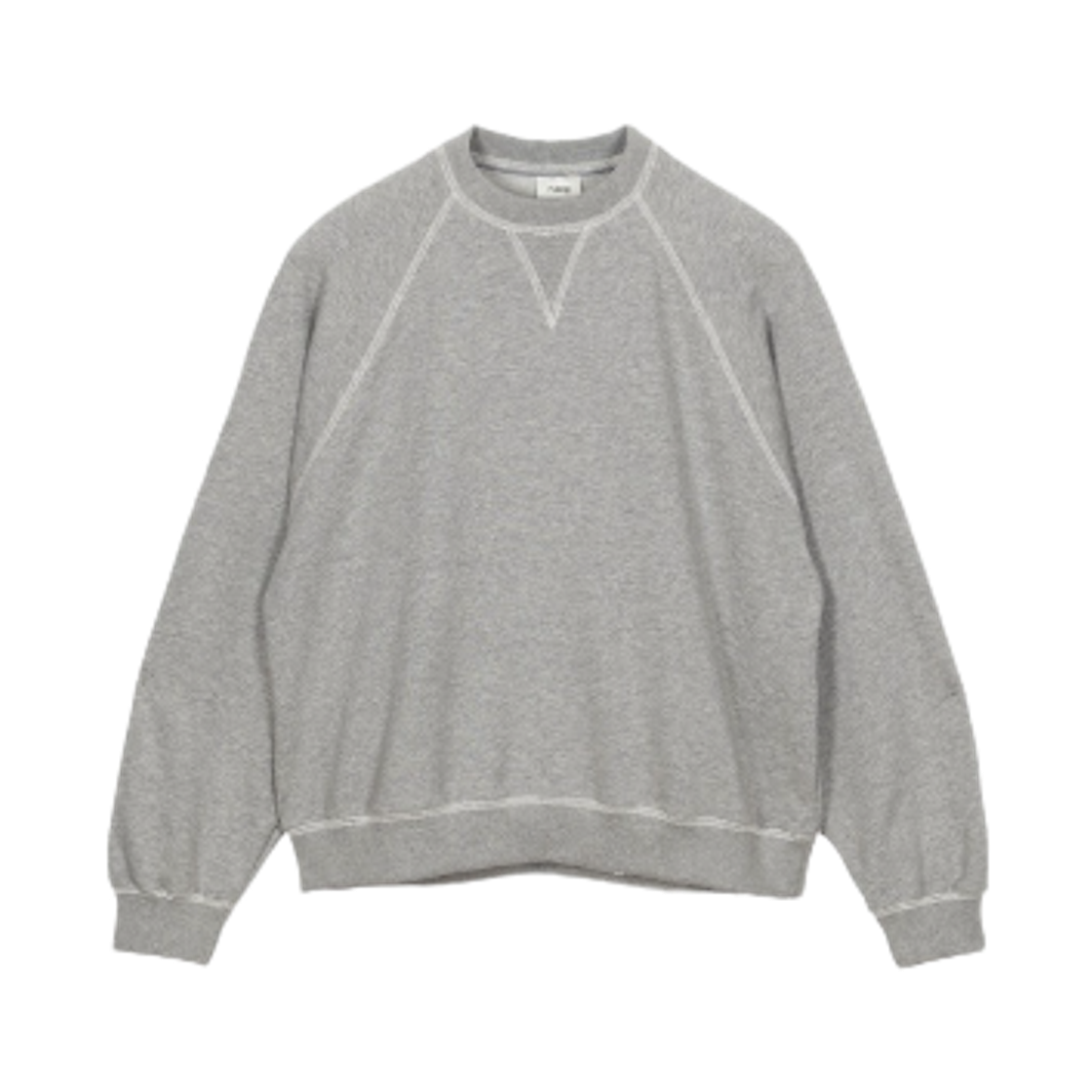 (W) 헤이그 어 커버 스티치 스웨트셔츠 그레이((W) Haag A Cover Stitch Sweatshirt Grey)
