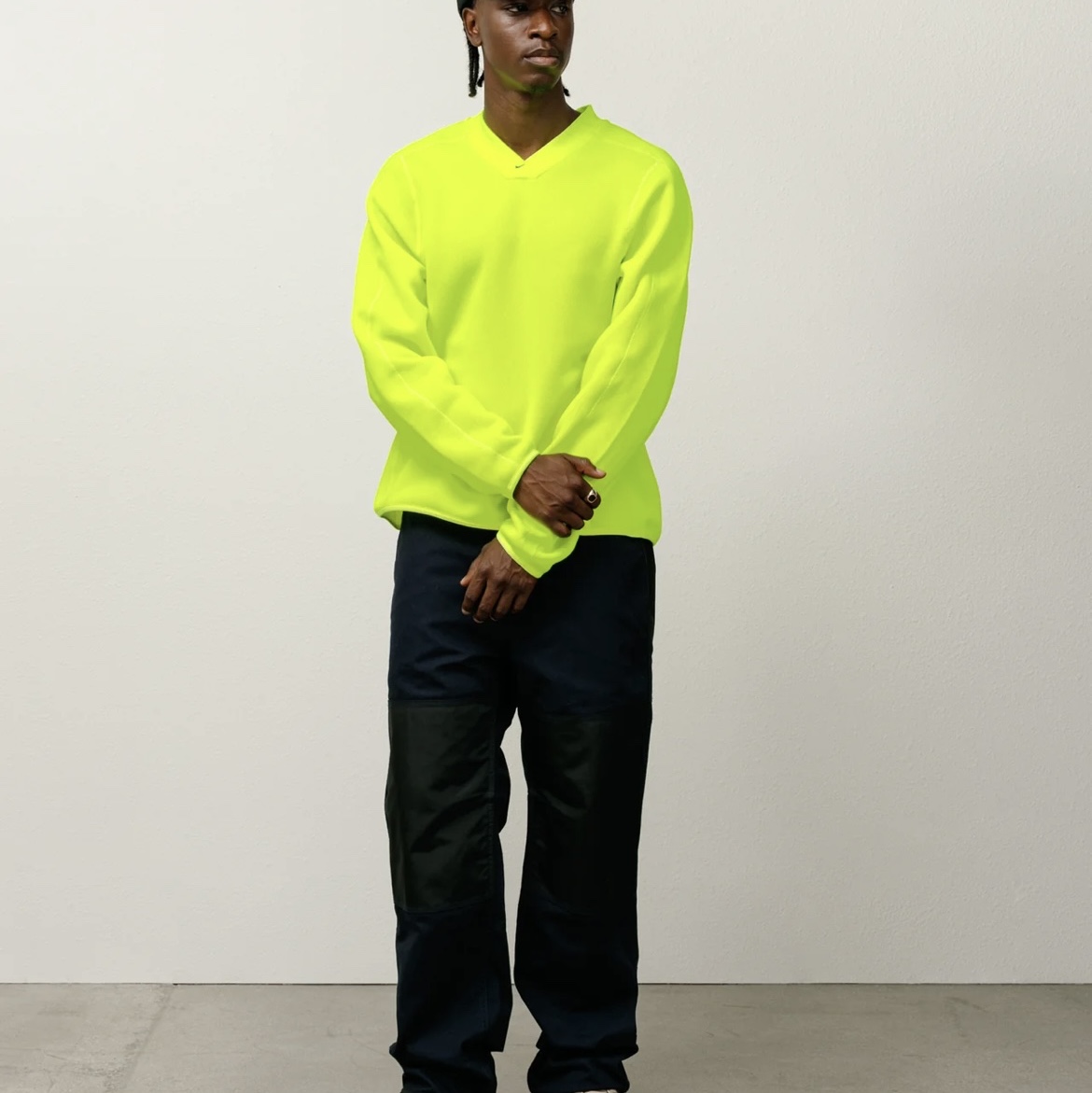 Nike x Stussy Fleece Thermal Volt (HQ8528-702) 착용 스타일 - 2