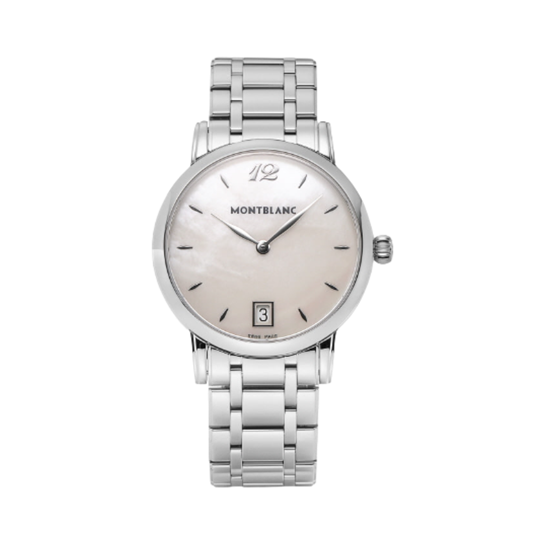 (W) 몽블랑 스타 클래시크 32mm 스테인리스 스틸 실버((W) Montblanc Star Classique 32mm Stainless Steel Silver)