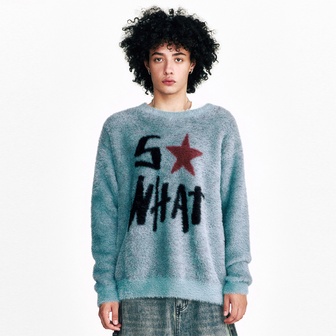 쎄르페 SO WHAT 헤어리 니트 스웨터 터키 블루(SSERPE So What Hairy Knit Sweater Turquoise) - 5