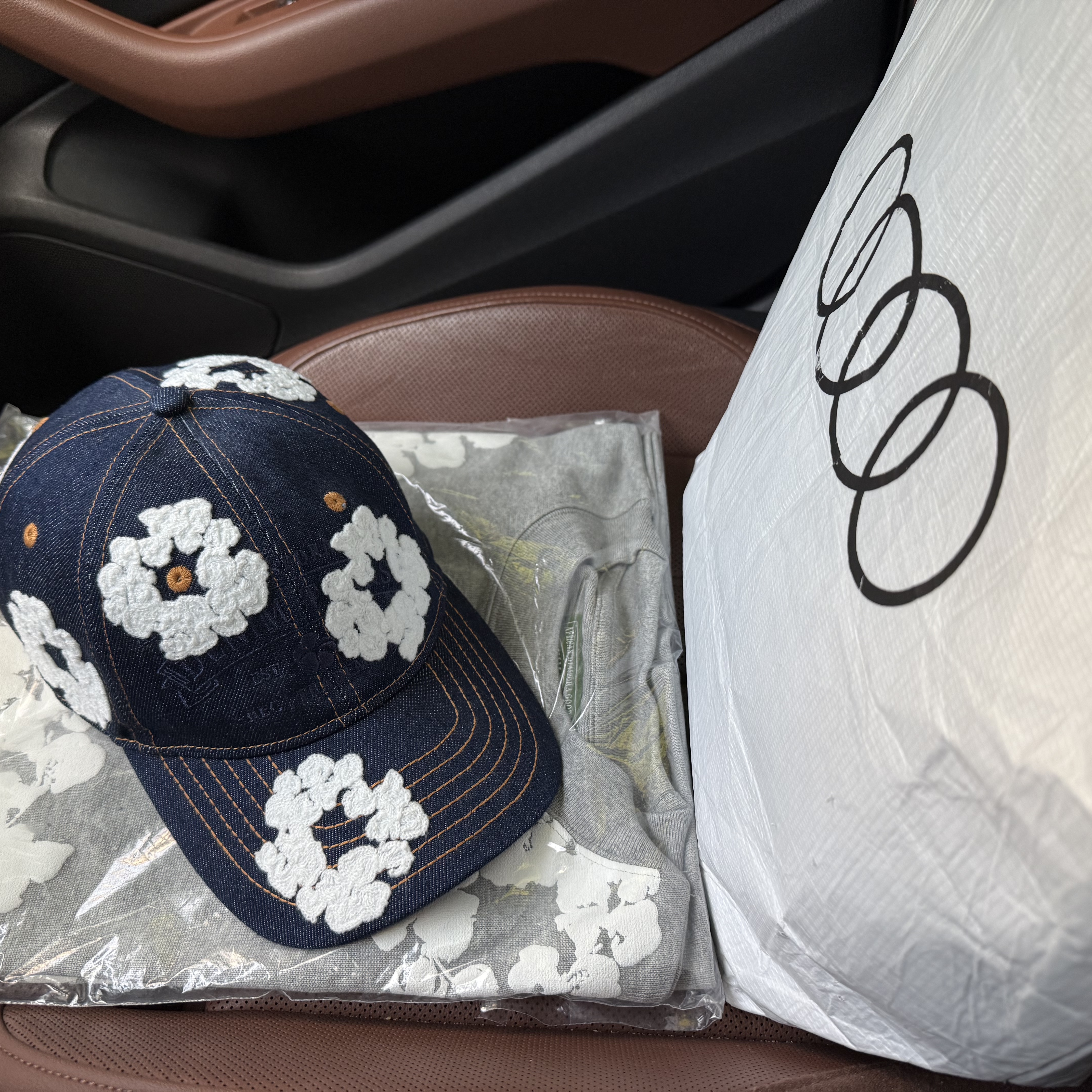 Denim Tears Denim Cotton Wreath Cap Washed Indigo 착용 스타일 - 2