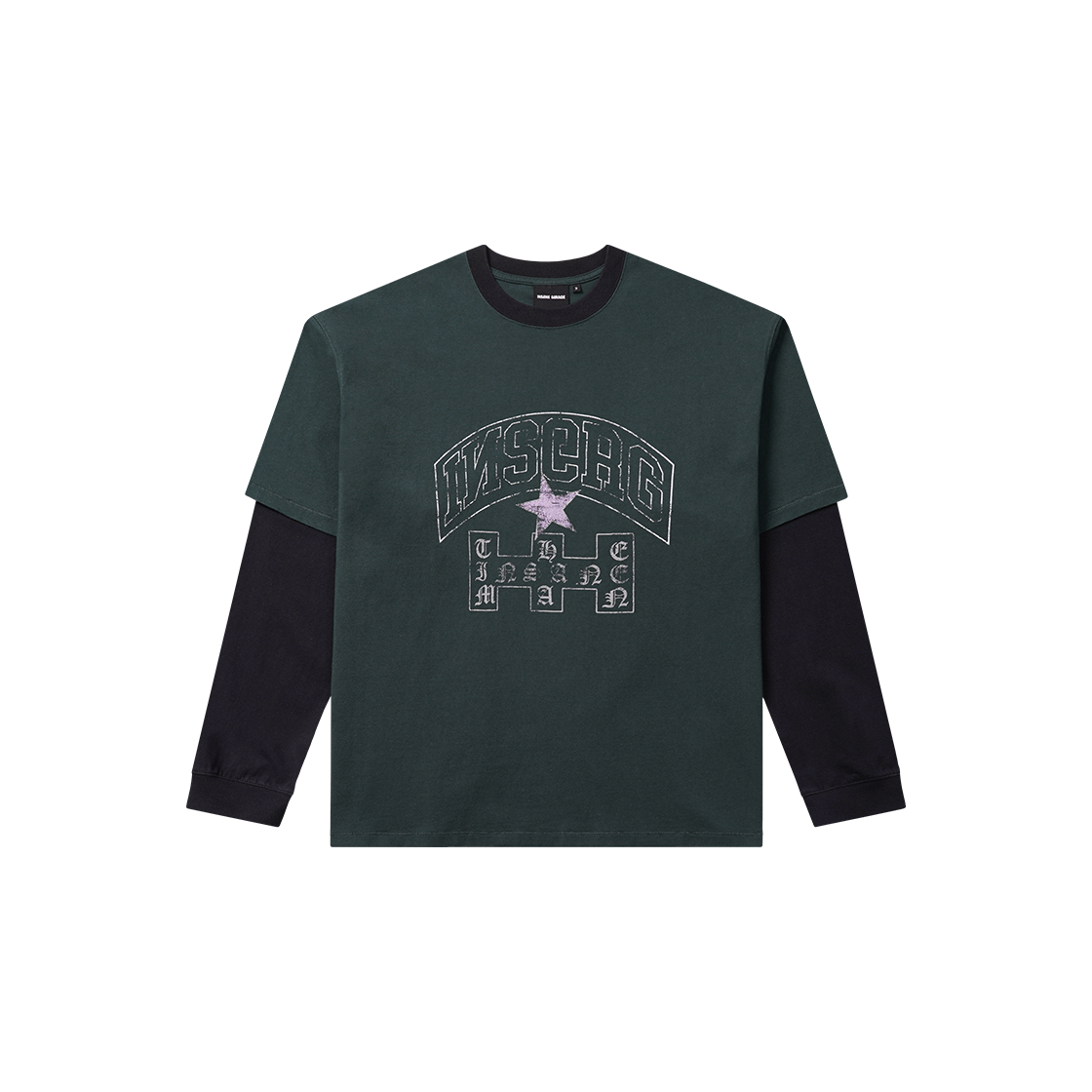 인세인개러지 인세인 펜타그램 레이어드 롱 슬리브 - 그린(INSANE GARAGE Insane Pentagram Layered Long Slv_Green)