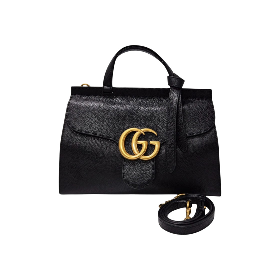 IT8PBHLE7NS7 Gucci GG Marmont Top Handle Tote Bag with Strap