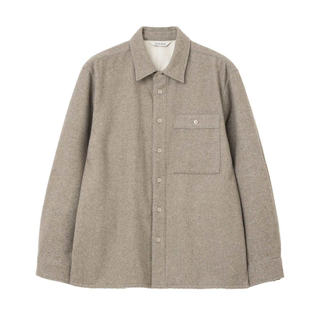 UB2599SH237MBE Uniform Bridge Wool Pocket Shirt Beige