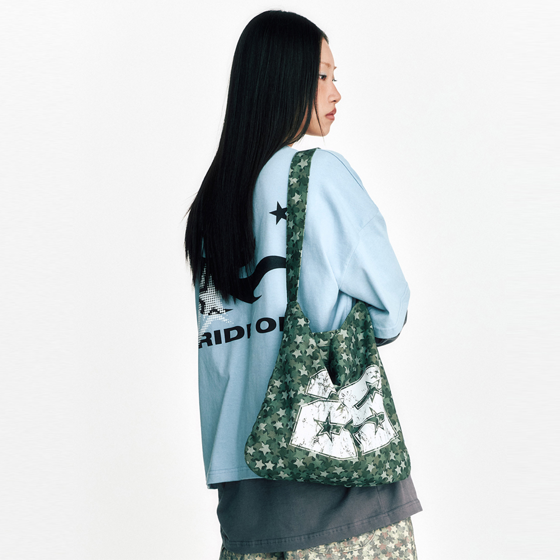 쎄르페 스타 카모 에코백 카키(SSERPE Stars Comouflage Eco Bag Khaki) - 2