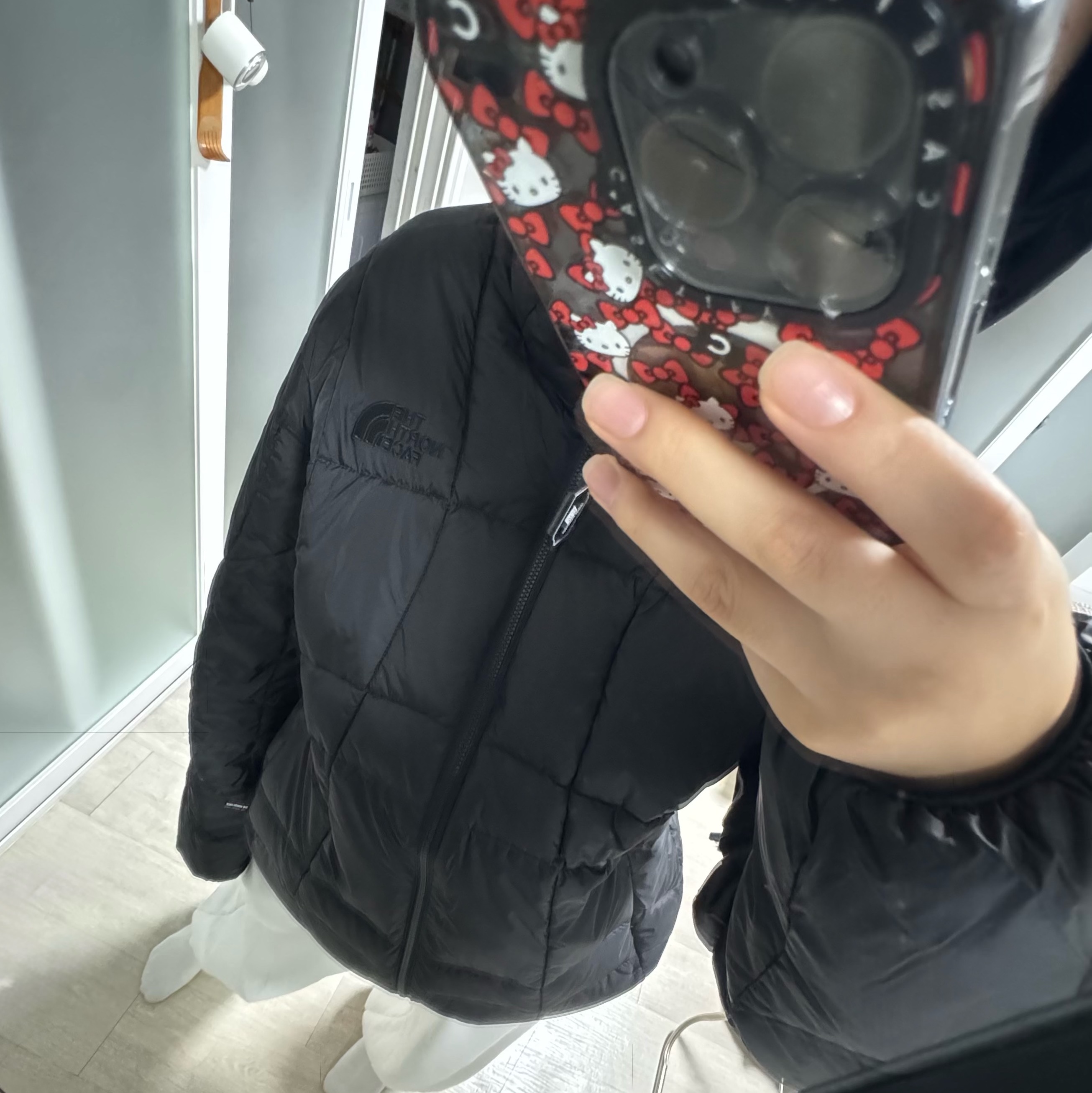 The North Face Wave LT On Jacket Black -25FW 착용 스타일 - 3
