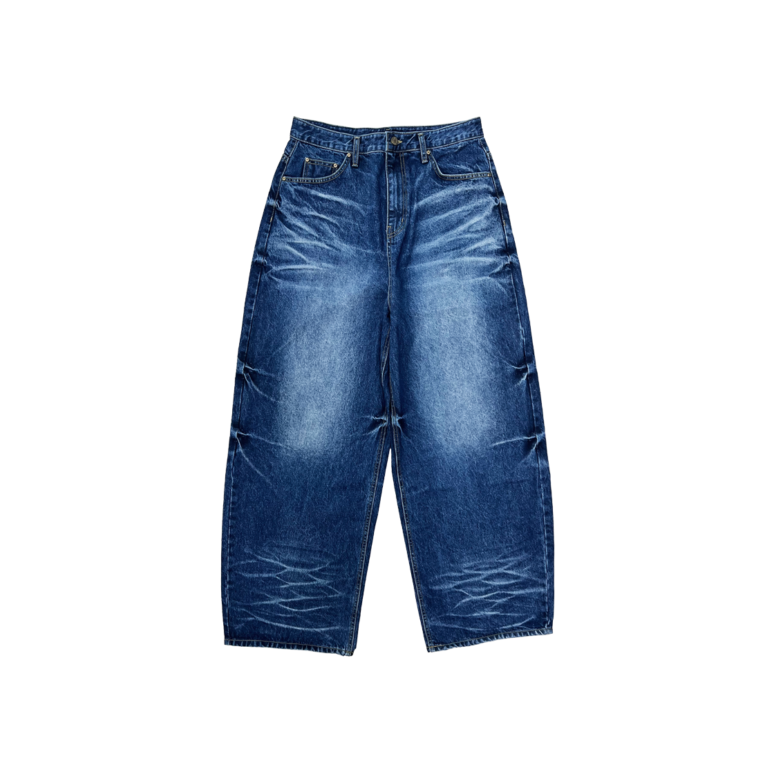 쎄르페 스태리 나이트 워시드 와이드 데님팬츠 블루
