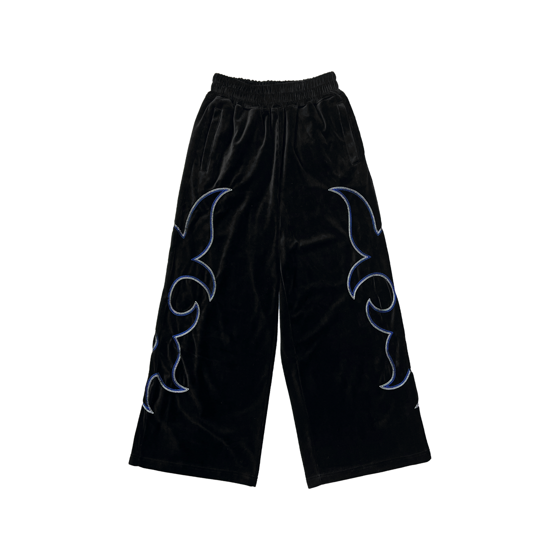 쎄르페 웨스턴 자수 벨벳 와이드팬츠 퓨마 블랙(SSERPE Western Embroidery Velvet Wide Pants Puma Black)