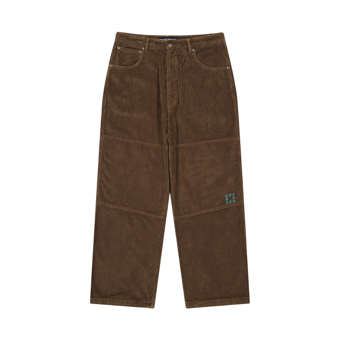 YS253WPAOP03DBW YESEYESEE Double Knee Corduroy Pants Dark Brown