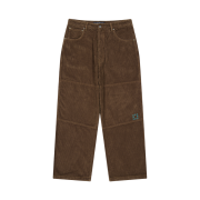 YESEYESEE Double Knee Corduroy Pants Dark Brown