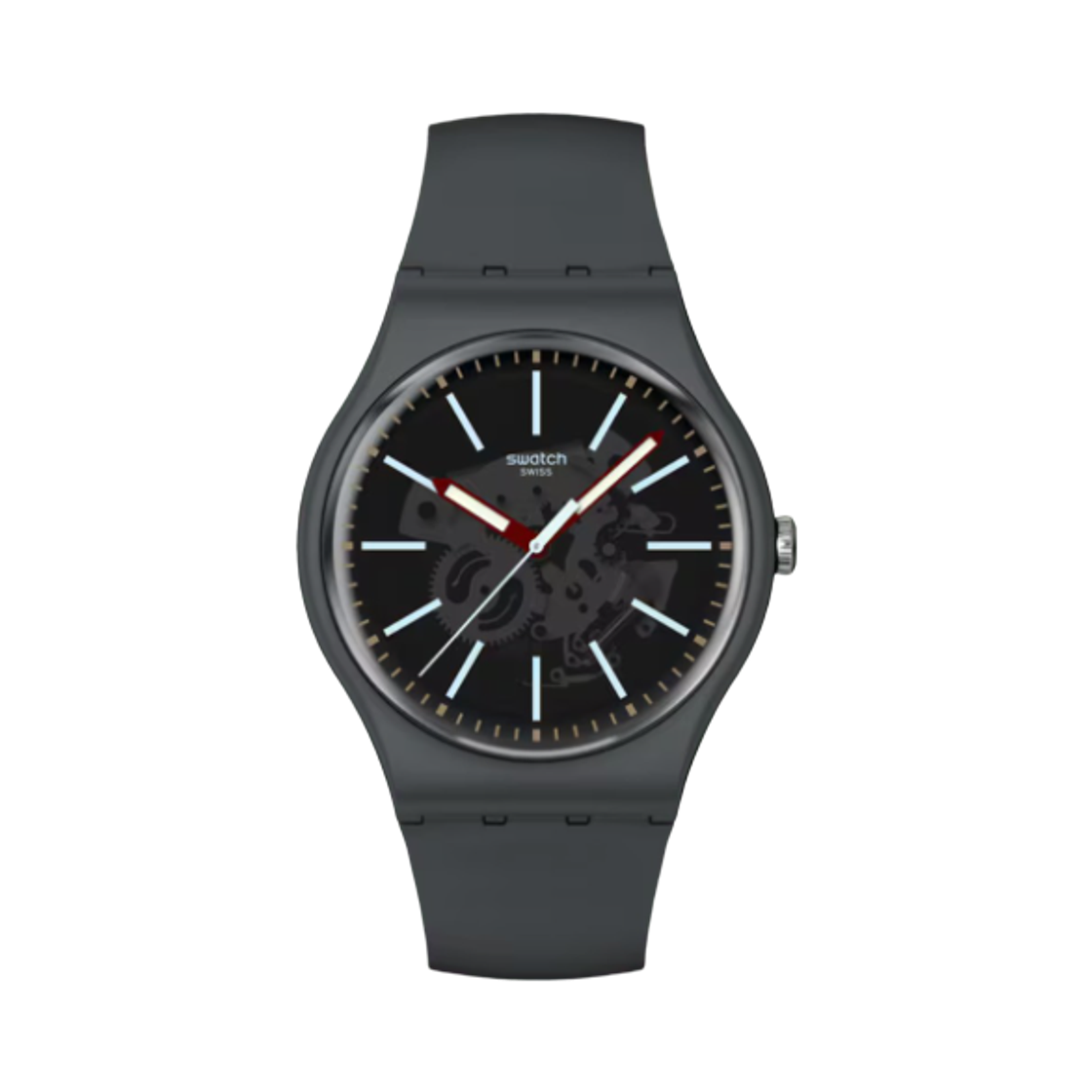 SO29A101 Swatch Essentials Cobblestone Street 41mm Quartz Grey