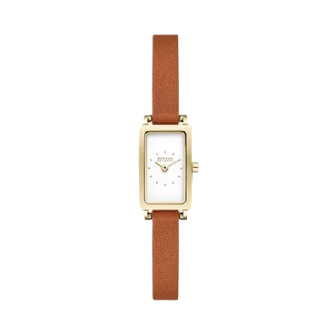 스카겐 하겐 마이크로 쿼츠 투핸드 30mm 화이트 레더 브라운(Skagen Hagen Micro Quartz Two-Hand 30mm White Leather Brown)