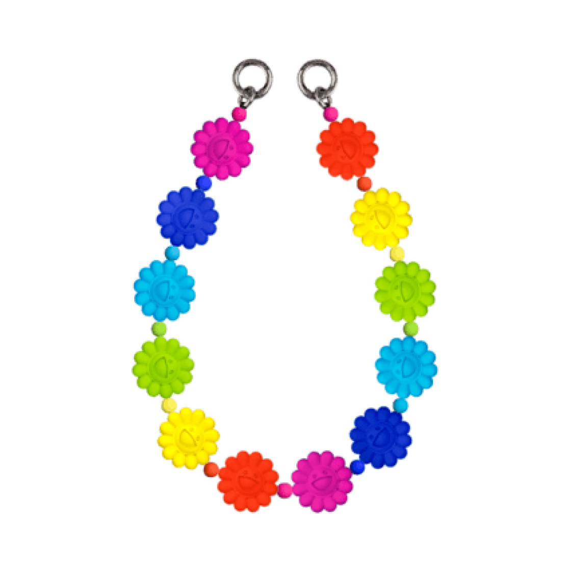 케이스티파이 x 무라카미 타카시 플라워 레인보우 참 키체인(Casetify x Murakami Takashi Flowers Rainbow Charm Keychain)