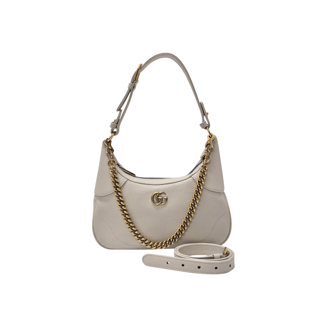 ITJTGO7M3HVR Gucci Aphrodite GG Ivory Leather Small Shoulder Bag