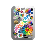 Casetify x Murakami Takashi Sticker Mania Snappy Magsafe Mirror Cardholder Stand Silver