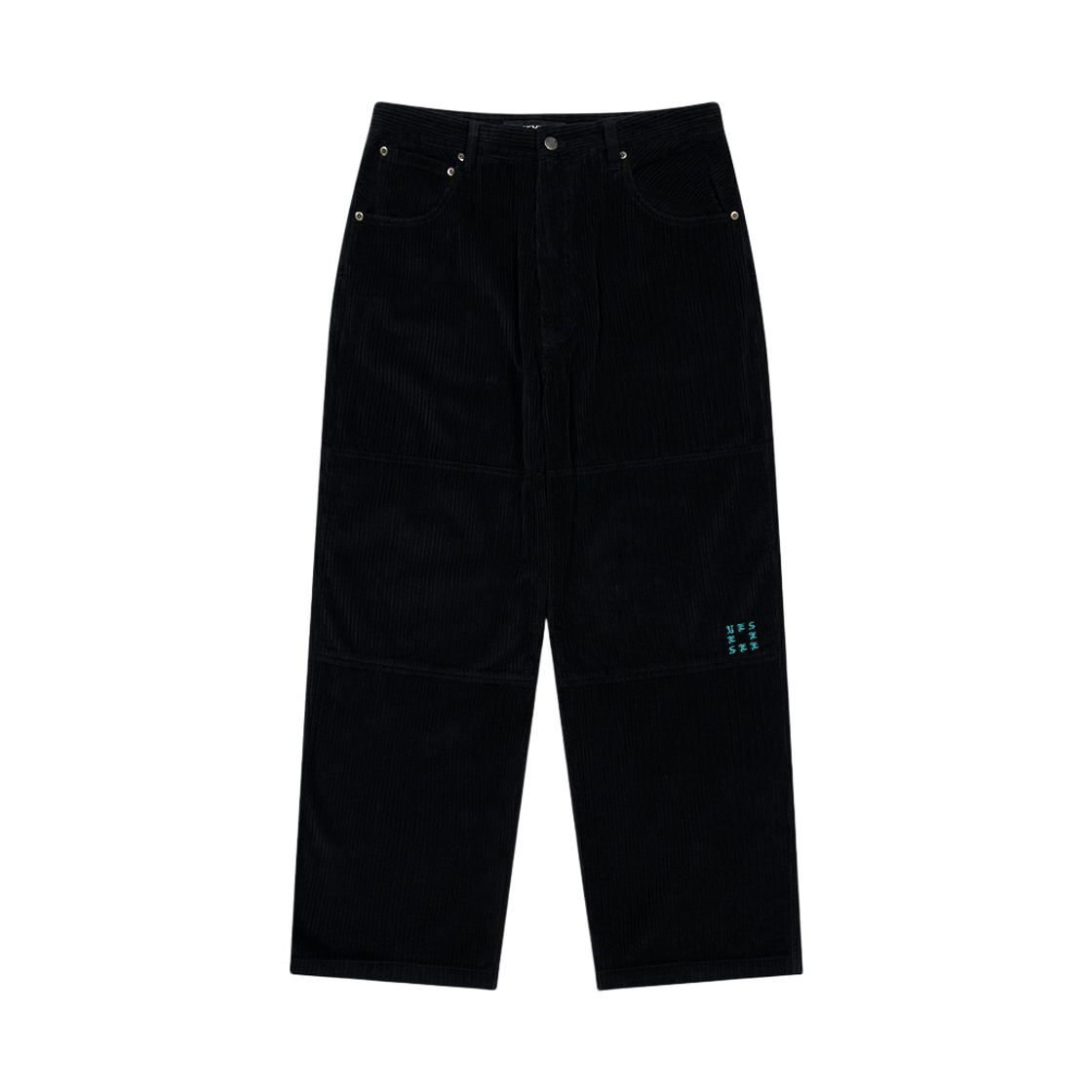 YS253WPAOP03BLK YESEYESEE Double Knee Corduroy Pants Black