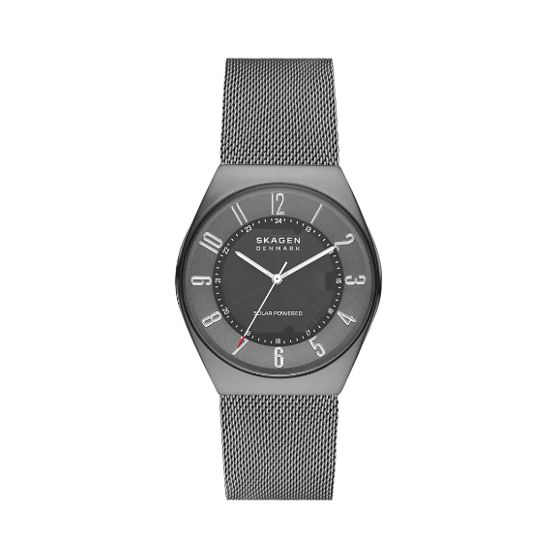 스카겐 그레넨 솔라 파워 쓰리핸드 37mm 스테인리스 스틸 메쉬 차콜(Skagen Grenen Solar Powered Three-Hand 37mm Stainless Steel Mesh Charcoal)