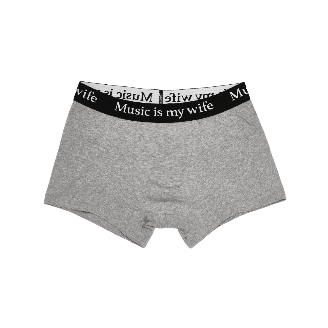 모스키토 머더러스 뮤직 이즈 마이 와이프 언더웨어 박서 브리프 그레이 블랙밴드(Mosquito Murderers Music Is My Wife Underwear Boxer Brief Gray Blackband)
