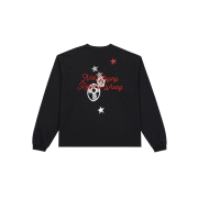 INSANE GARAGE Insane Embroidered Graphic Long Slv_Washed Black