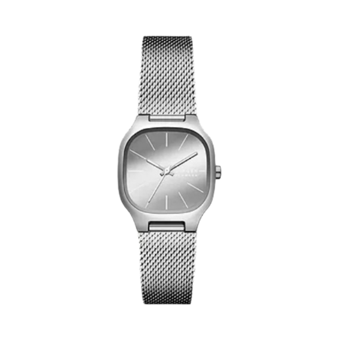스카겐 멜렘 릴리 쿼츠 쓰리핸드 28mm 스테인리스 스틸 실버(Skagen Mellem Lille Quartz Three-Hand 28mm Stainless Steel Silver)