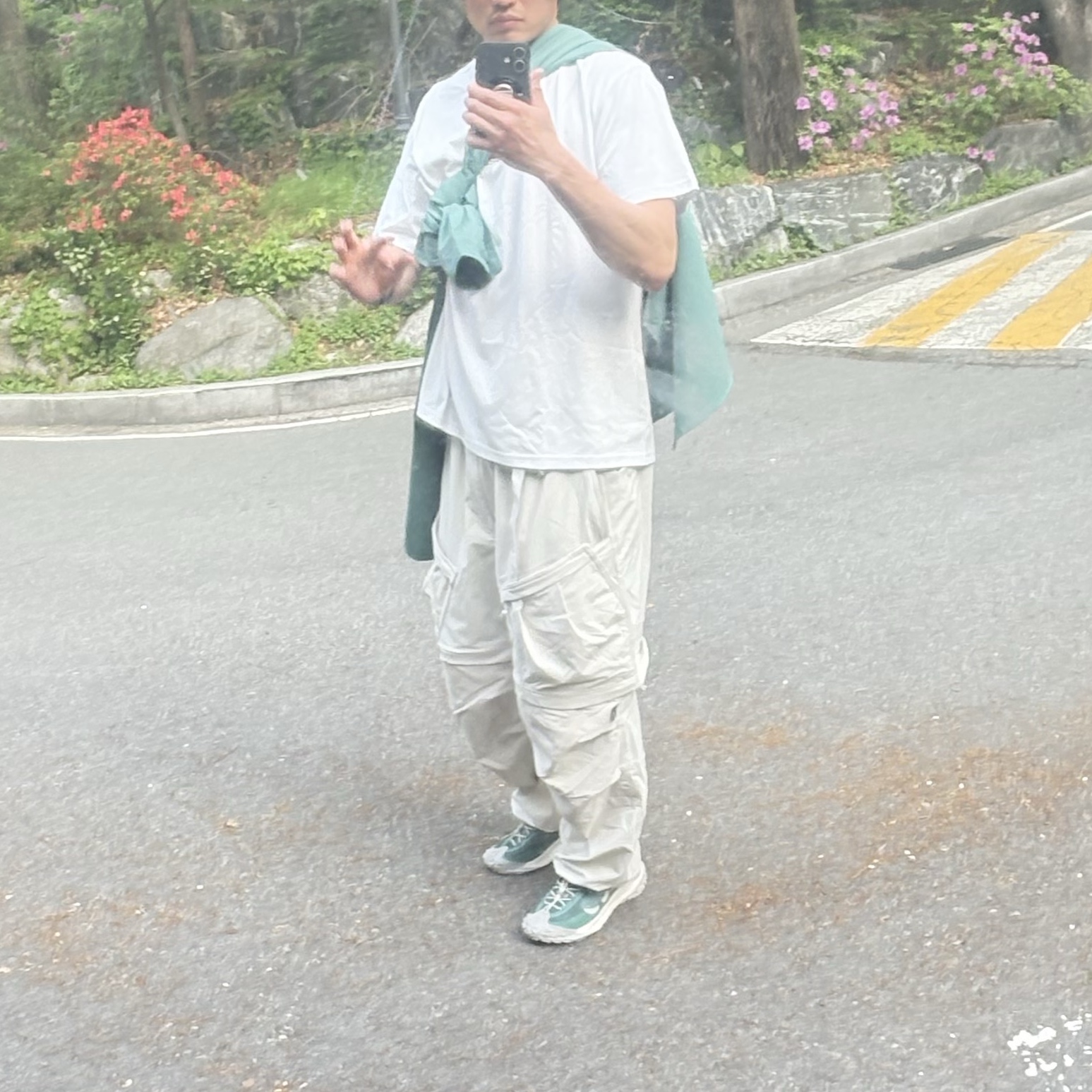 Nike ACG Smith Summit Cargo Pants Light Orewood Brown - US/EU, Nike ACG Mountain Fly 2 Low Bicoastal Vintage Green 착용 스타일