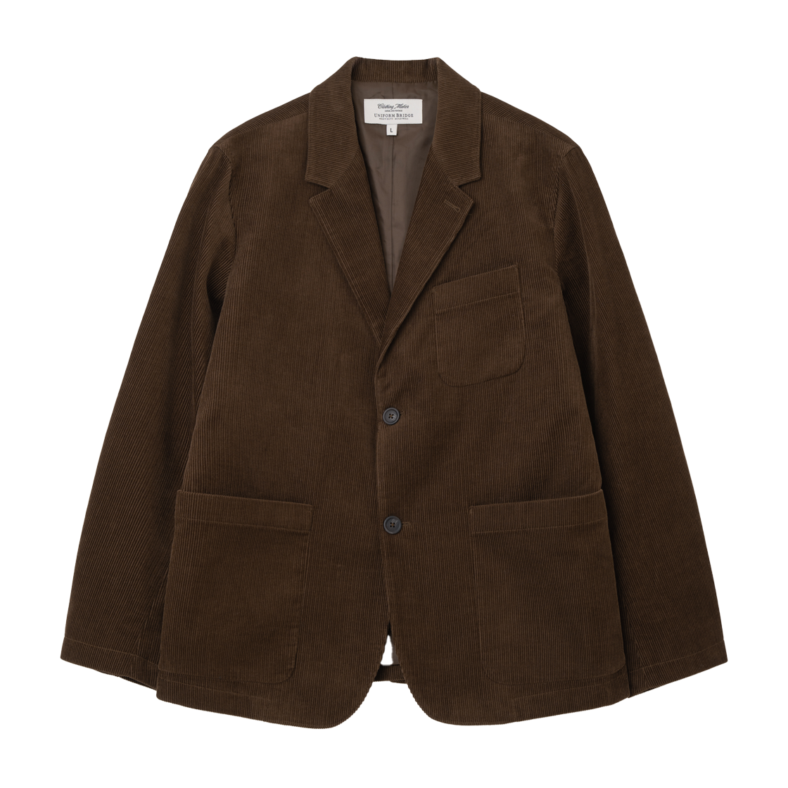 UB2578JK049MBR Uniform Bridge Corduroy Blazer Jacket Brown