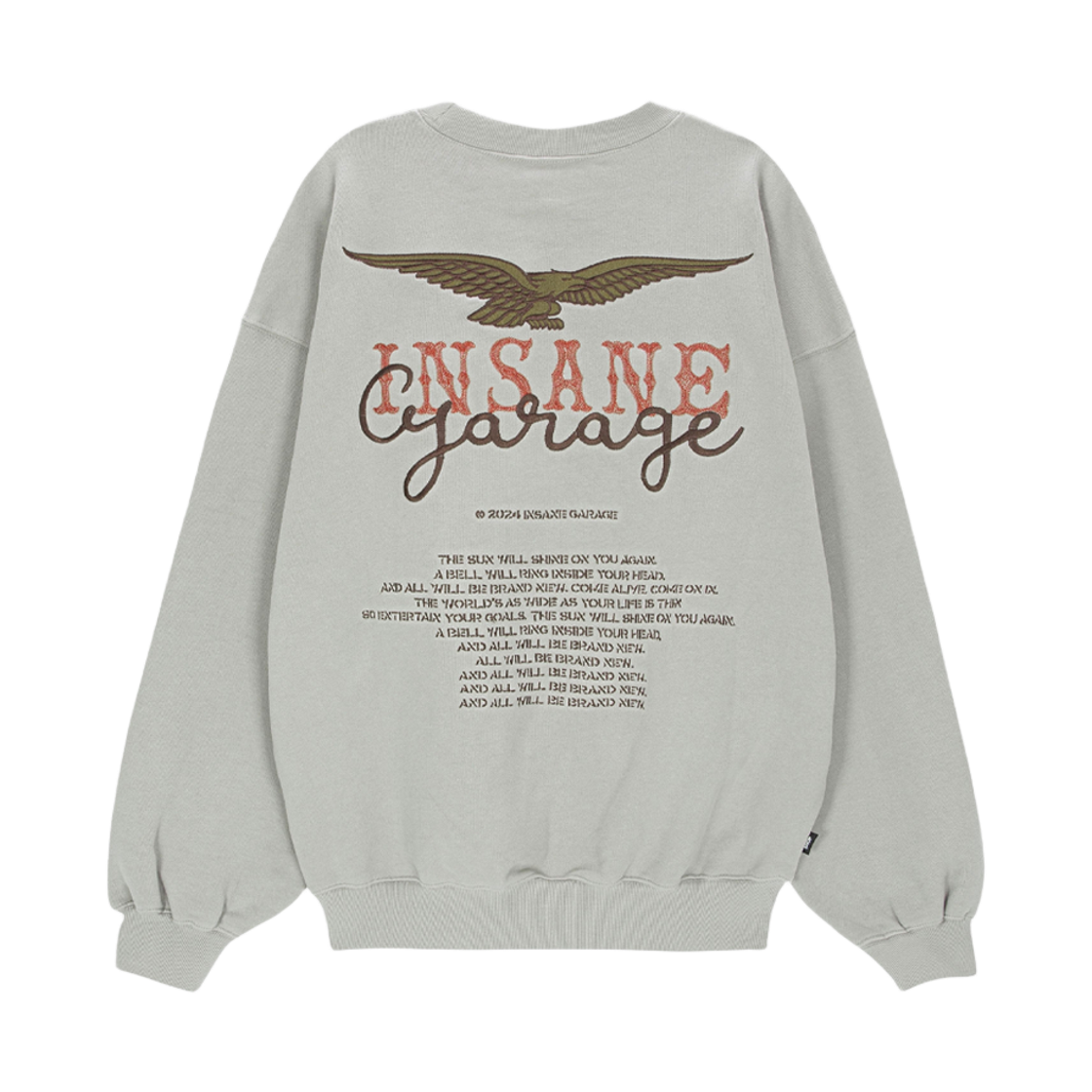 인세인개러지 인세인 엠브로이더드 크루넥 - 탄(INSANE GARAGE Insane Embroidered Crewneck_Tan)