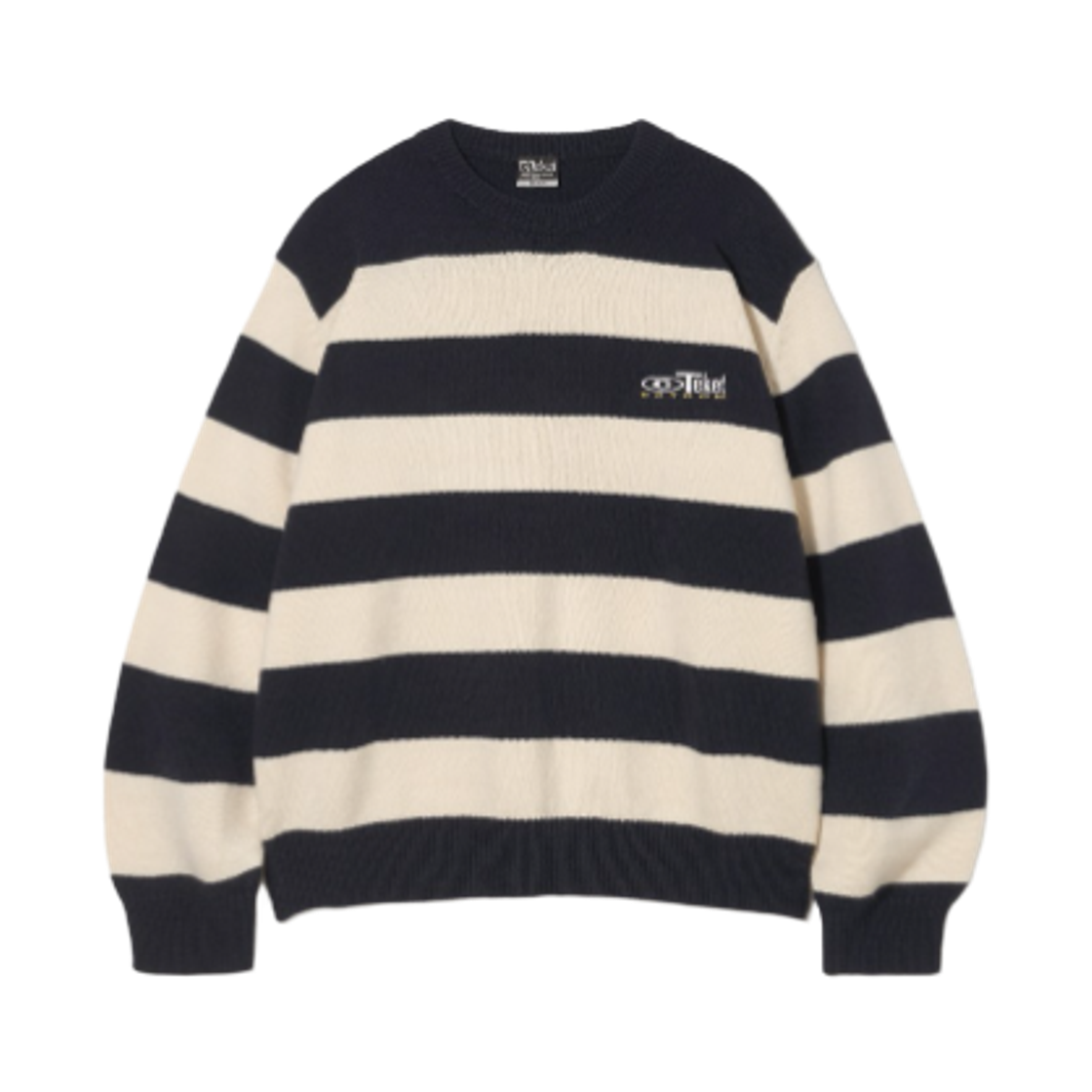 테켓 파자마 스트라이프 스웨터 네이비(Teket Pajama Stripe Sweater Navy)